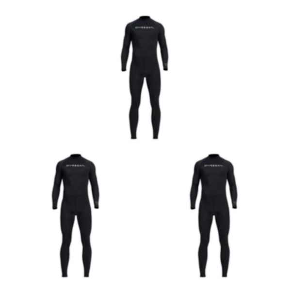 1/2/3/5 Snygga badkläder Surfing Anti-Back Zip Kajakpaddling för Black XXL 3PCS