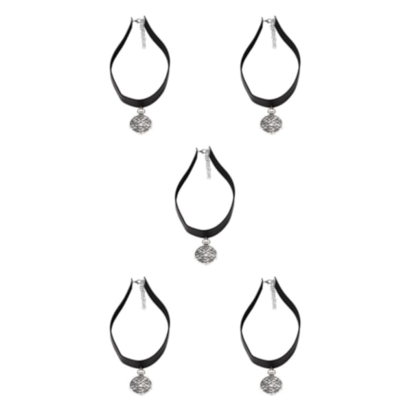 1/3/5 Choker Halsband Unik design för en mångsidig look silver 5PCS