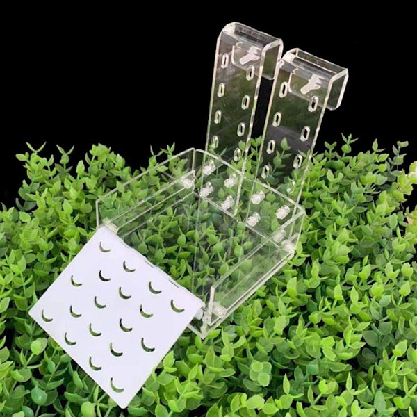 1/2 Tortoise Ramp Climbing Eremit För Crab Turtle Basking Clear 10x17cm 1Set