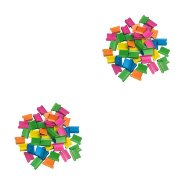 1/2/3 Minihäftapparat Klassrum Liten set Fasta brevpapper Multicolor Clips 11.5 x 2.5cm 2Set