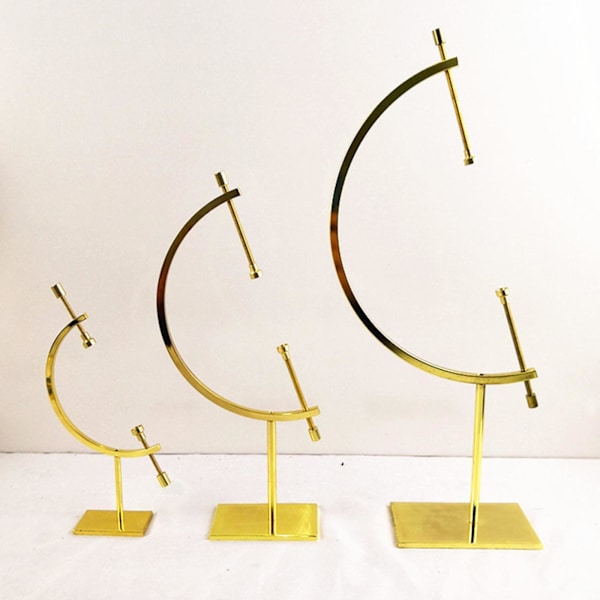 1/2/3/5 Sphere Holder Display Stand Ornament Glas Ball Holder Gold M 120x60x240mm 1Set