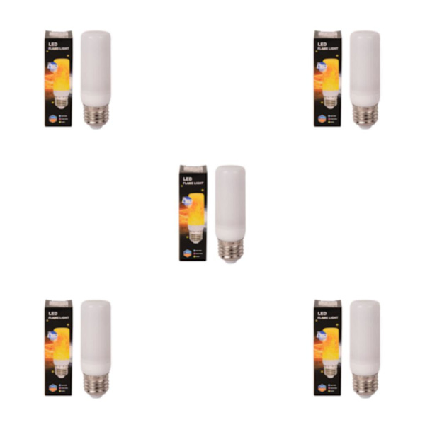 1/3/5 LED-flamma glödlampa med 3 ljuslägen för inomhusbruk 3W B22 blue light 5PCS