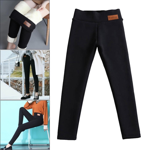 1/2/3/5 Dam Casual Fleece Fodrade Varma Leggings Thicken Pants Black XXL 1 Pc