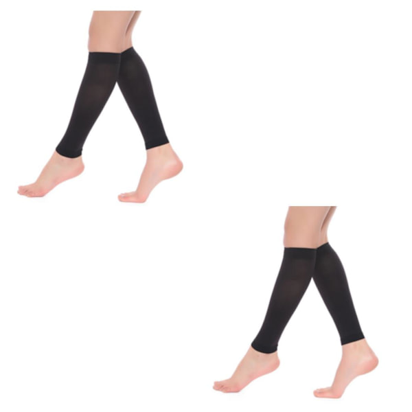 1/2/3/5 Dam S Calf Compression Strumpor Bekväma och black S 2Set