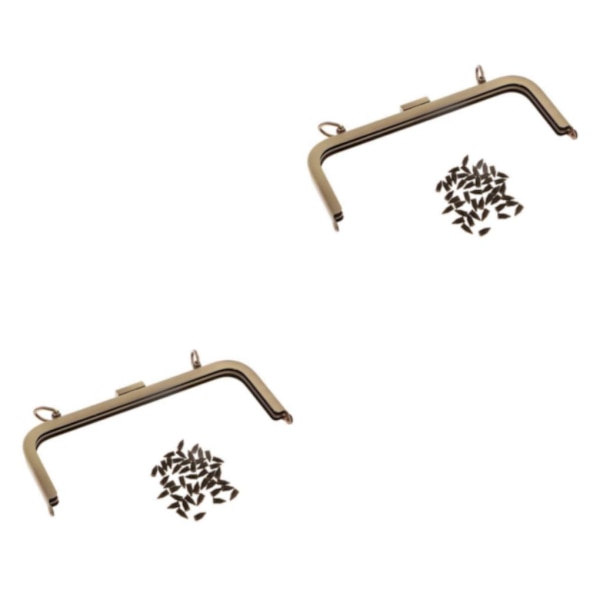 1/2 21x8cm metallram Kysslås Lås för DIY-handväska Handväska 2Set