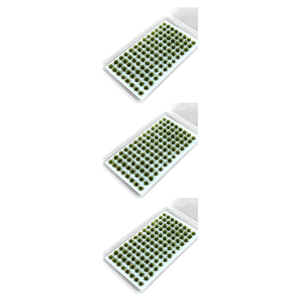 1/2/3/5 Resin Mini Grass Tuft Lågt underhållsminiatyrer Statisk No.4 3Set