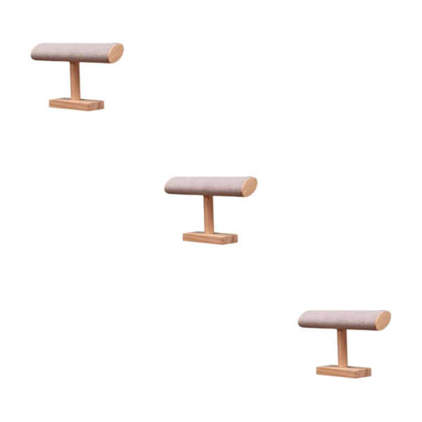 1/2/3 trätillverkat displayställ för armband med stor kapacitet Light Grey 3Set