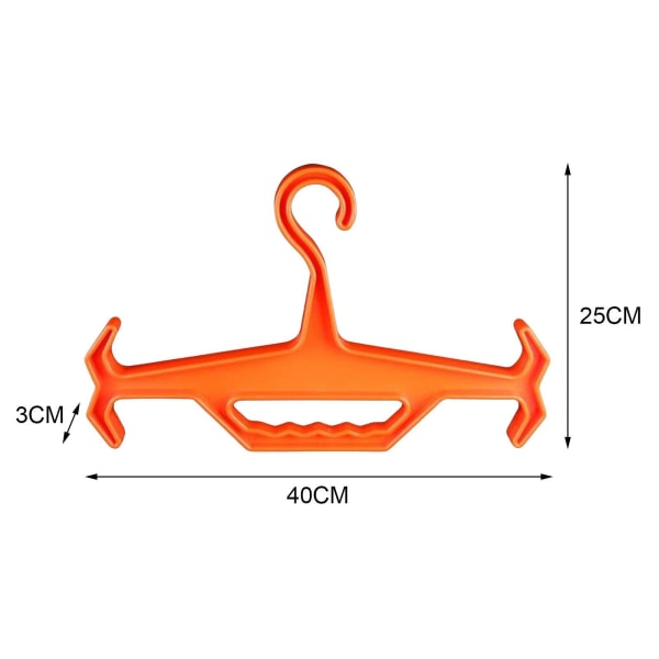 Heavy Duty klädhängare Non För Slip Dykardräktshängare Slitstark Orange 40x3x25cm