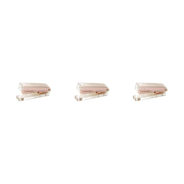 1/2/3/5 Klassisk Häftapparat Brevpapper Gåva för Hemma skolkontoret Rose gold 3PCS