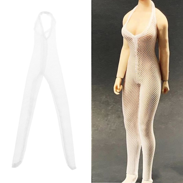 1/2/3 1:12 Jumpsuit Kläder för kvinnor för HT Action Figure Kläder White 13.6cm 1Set