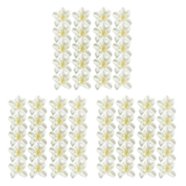1/2/3 20 st konstgjorda sidenorkidéblomhuvuden för DIY-bröllop Off white 3Set