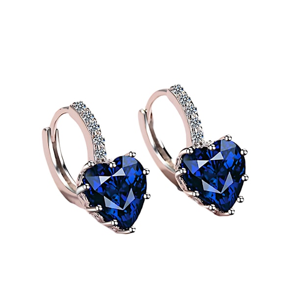 1/2/3/5 Lyx Hoop örhängen för kvinnor Hjärtformad strass style 6 1Set