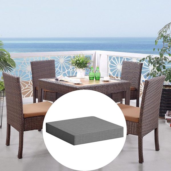 Trädgård Sittdynor Kudde För Memory Foam Base Chair Vattentät Light Grey 40x40x5cm