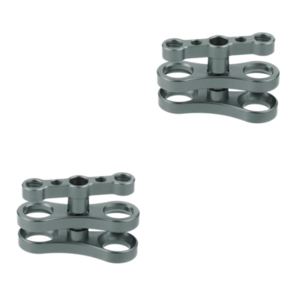 1/2/3 Aluminium Standard 1 Ball Clamp för undervattensdykning gray 2.76 x 1.77 Inch 2Set