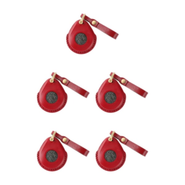 1/2/3/5 cover PU-läder Söt passform för motorcykelpojkvän Red 5Set