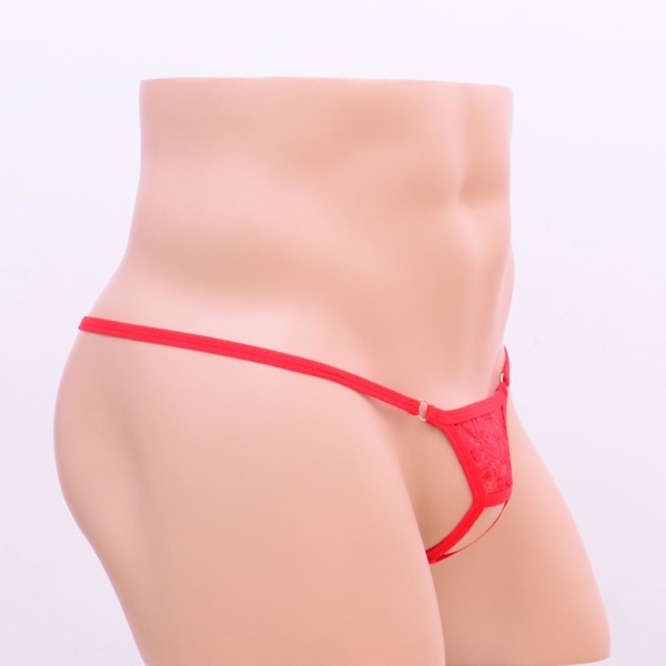 1/2/3/5 Herr med öppen front andas underkläder påse Brief String Red 1Set