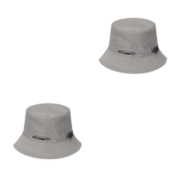 1/2/3/5 Bekväm och andningsbar fiskarehatt för sol gray 58cm 2PCS