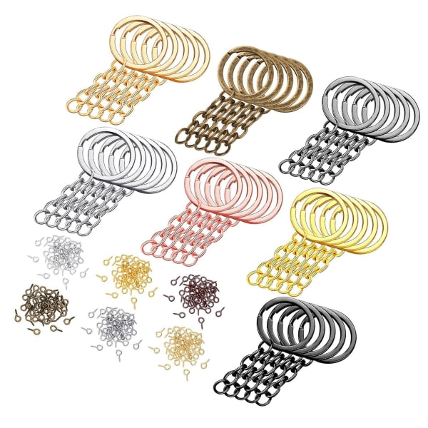 1/2/3/5 220/250 st Nyckelring Nyckelringar Blanks Nyckelringar fynd multicolor 25mm 1Set