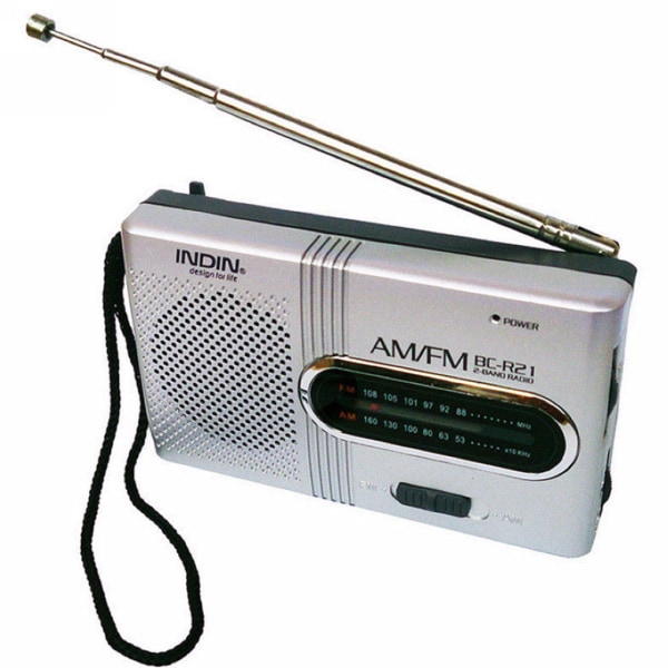 BC-R21 Mini Radio Bärbar AM Teleskopisk antenn Pocket Radio as picture shown