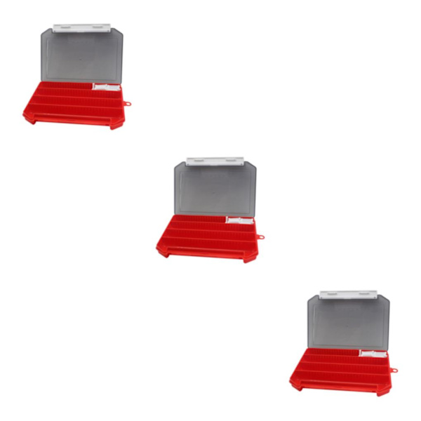 1/2/3 karp fiskeredskap Box organizer fiskepärlor Red 20.5x14.5x3cm 3Set