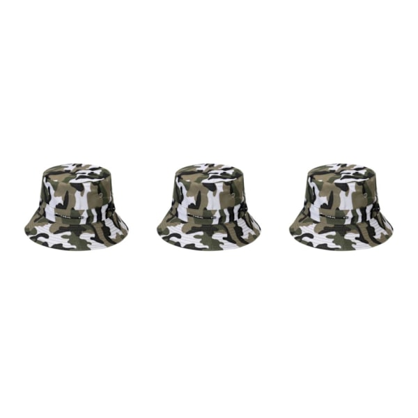 1/2/3/5 Bekväm och andningsbar fiskarehatt för sol disruptive pattern2 58cm 3PCS