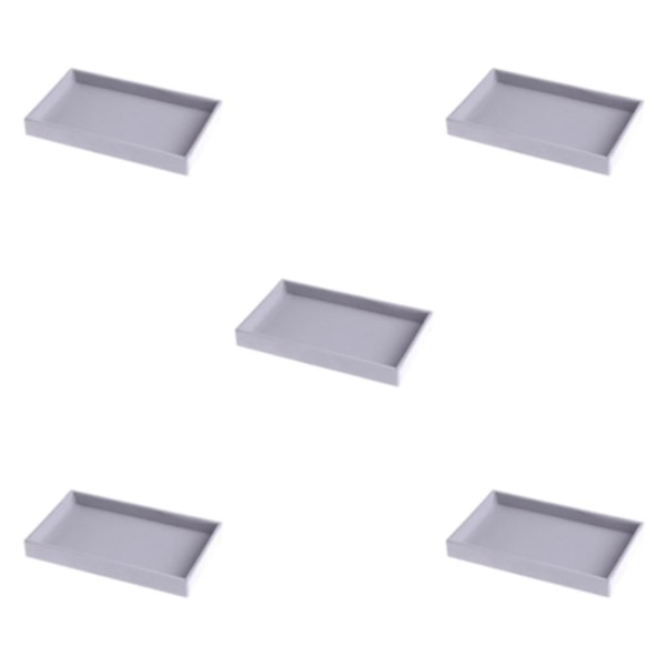 1/2/3/5 Stapelbar smyckesbricka Multipurpose Portable Velvet för Empty Tray Style A 5Set