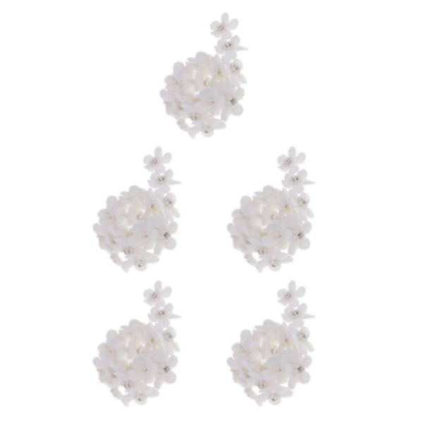 1/2/3/5 1 Yard Flower Pearl Crystal Ribbon Lace Trim Sy 5Set