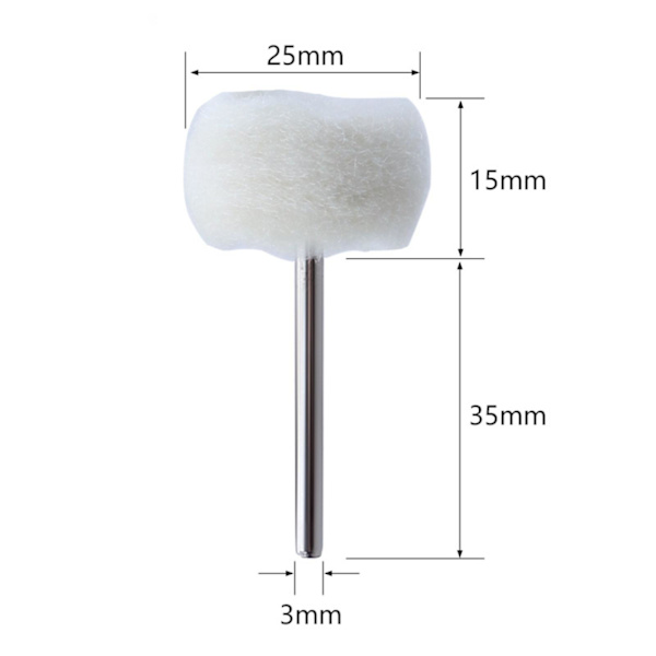 1/3/5 Ullpoleringskulhjul För Buff Wheel Polerskiva Style B 1Set