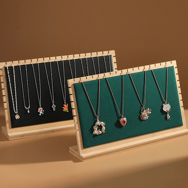 Trä Halsband Display Stand Hållbar och slagtålig White XL