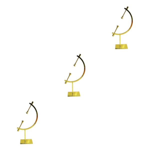 1/2/3/5 Sphere Holder Display Stand Ornament Glas Ball Holder Gold S 100x40x150mm 3Set