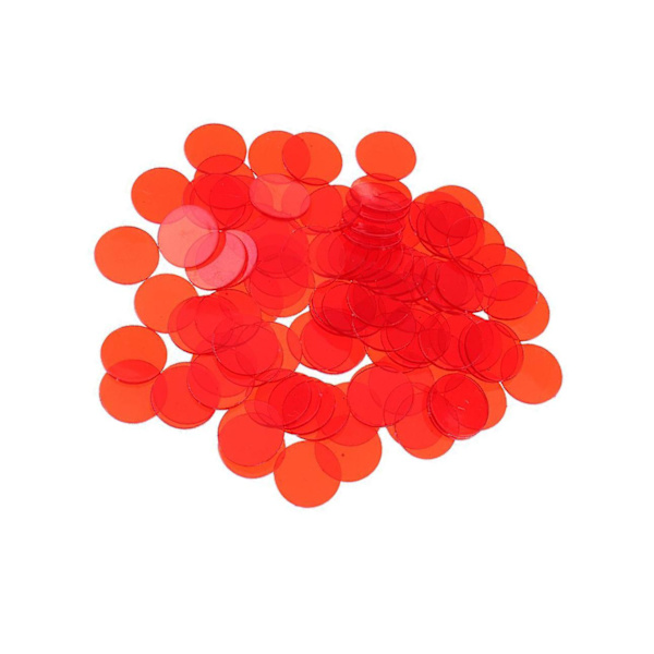 1/2/3/5 Professionellt bingospel Transparent färgräknare Red 1.5x1.5cm 1Set
