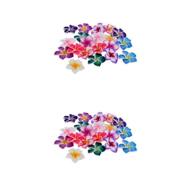 1/2/3/5 20 stycken Blandade färger Flower Polymer Clay Beads fynd 35mm 2Set