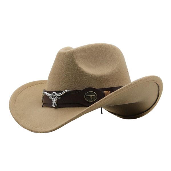 Cowgirlhatt Andas Casual Cowboyhatt för kvinnor män höst Camel 56cm-58cm