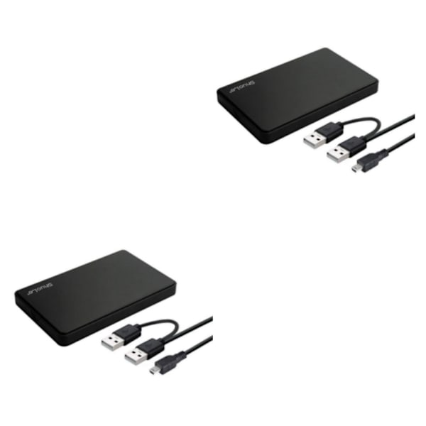 1/2/3/5 Portabelt hölje USB 2.0 för för bärbar dator Black 12x7.6x1.3cm 2Set