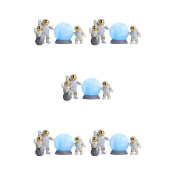 1/2/3/5 4st Astronautfigurer Set Heminredning Söt Sstronaut Gold Blue 5Set