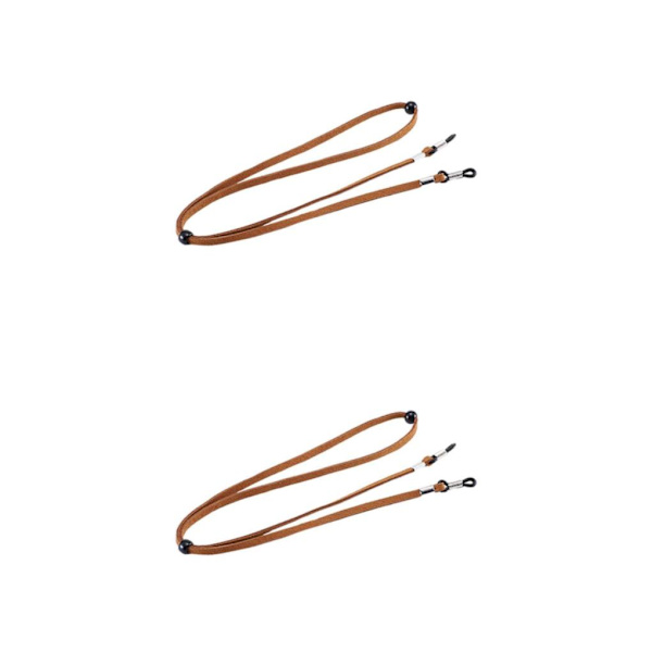 2/3/5 Glasögonrem Non- För Slip Stretchy Universal Rope Light Brown 26.77 Inch 2Set