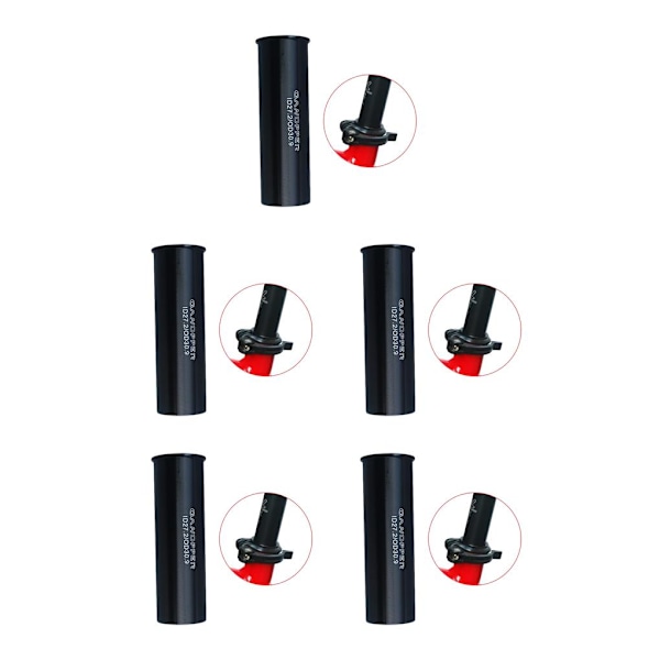 1/2/3/5 Sadelstolpe i aluminiumlegering 100 mm lång ombyggnad 27.2 to 30.9 5PCS