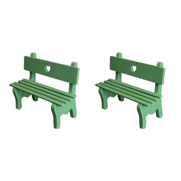 1/2 bänkformad träglasögonsolglasögonhållare Green 16x7x12.5cm 2Set