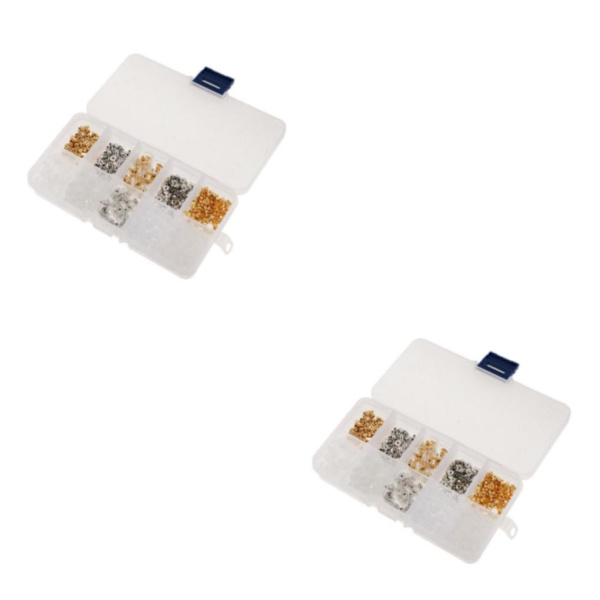 1/2/3 Boxed Earring Back Örhänge Backing Kit 550st 10 stilar gold and silver 550 Pcs 10 Style 2Set