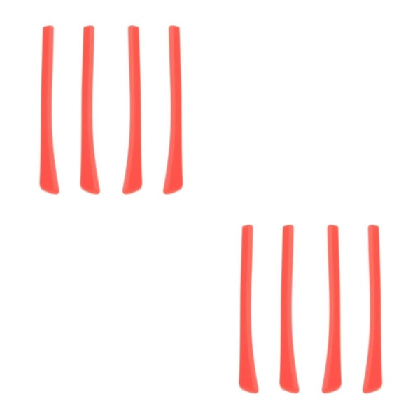 2/3/5 4Pieces Glasögon Glasögon Öronsockor Öronspetsar Mjuk silikon Red 6.9 x 0.7cm 2Set