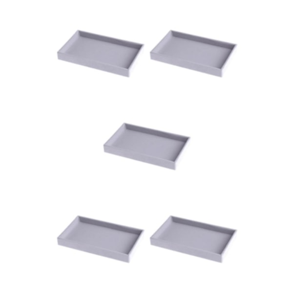 1/2/3/5 Stapelbar smyckesbricka Multipurpose Portable Velvet för Empty Tray Style A 5Set