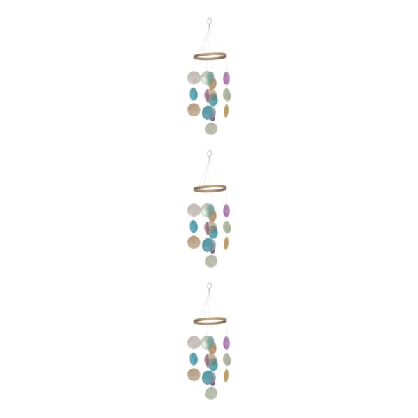 1/2/3/5 Shell Wind Chimes Hängande dekor Windchimes för trädgård Colorful 38x12x9.5cm 3Set