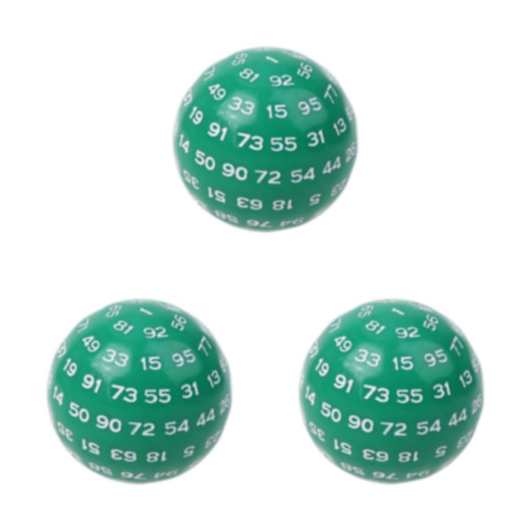 1/3/5 Akryltärningar Spelunderhållning Familjepolyedriska tärningar Green 48mm 3Set
