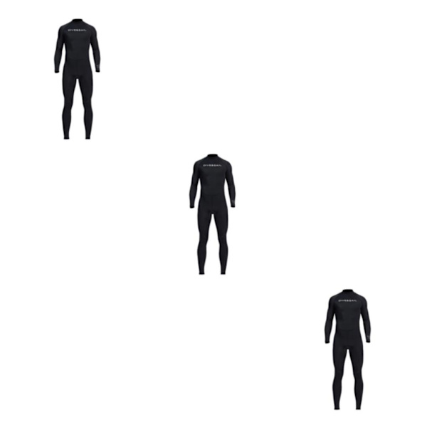 1/2/3/5 Snygga badkläder Surfing Anti-Back Zip Kajakpaddling för Black XXXL 3PCS