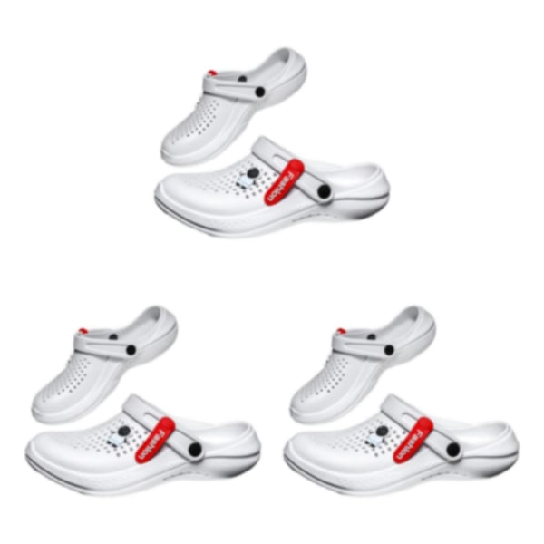 1/2/3/5 Sandaler Casual Water Shoes EVA Hole Non-slide Home Beach White 36 3PCS