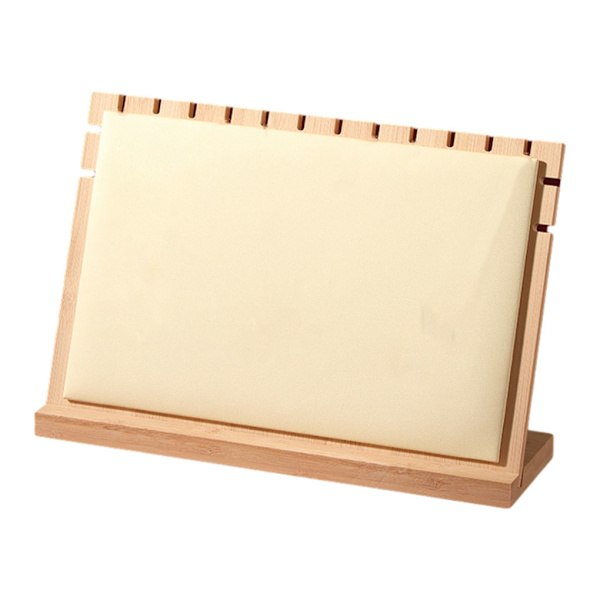 Trä Halsband Display Stand Hållbar och slagtålig Beige L