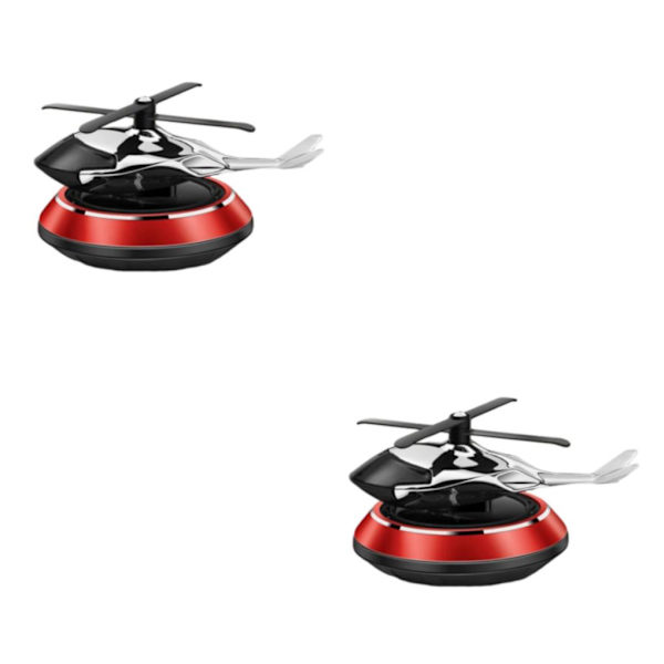 1/2/3 Solar Powered Car Air Freshener För Creative Small Car Red 10.4x8cm 2Set