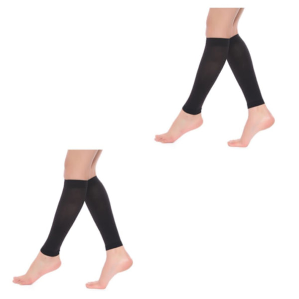 1/2/3/5 Dam S Calf Compression Strumpor Bekväma och black S 2Set