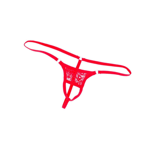 1/2/3/5 Herr med öppen front andas underkläder påse Brief String Red 5Set