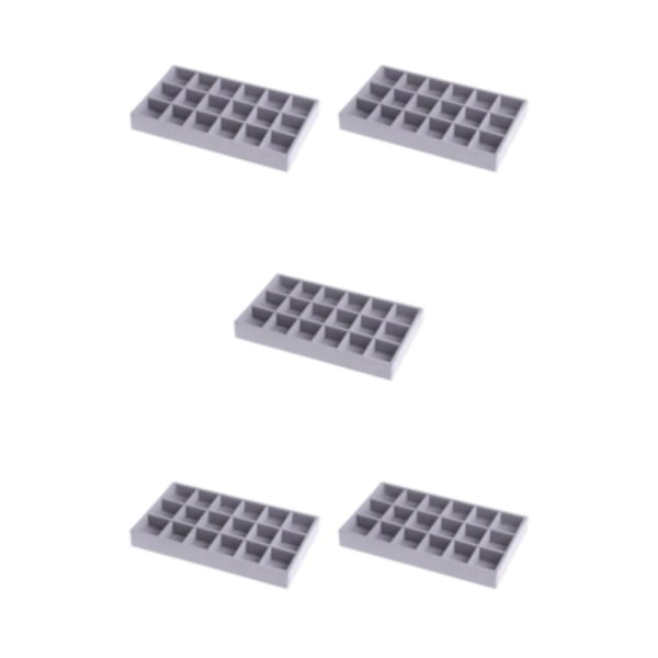 1/2/3/5 Stapelbar smyckesbricka Multipurpose Portable Velvet för 18 Grids Style A 5Set